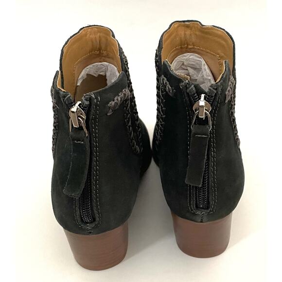 Dolce Vita Heeled Pointed Toe Suede Western Bootie Black Dark Gray Size 6.5 NEW - Picture 4 of 9